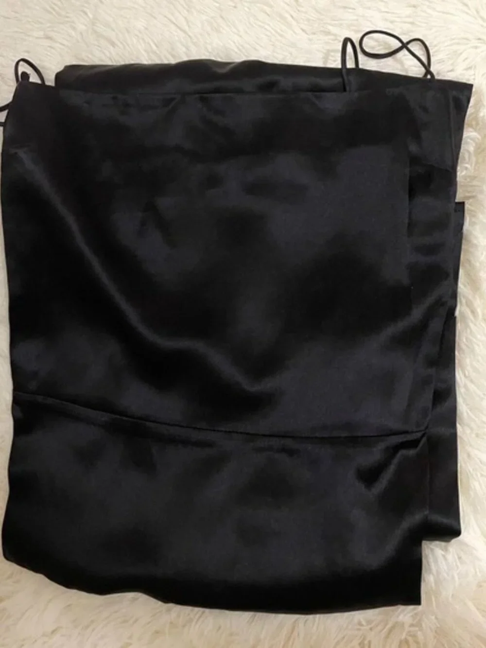 NWT Reformation Frankie Silk Dress Black - Picture 6 of 7